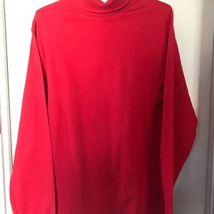 Red New long sleeve turtleneck Eddie Bauer 100% cotton SZ L